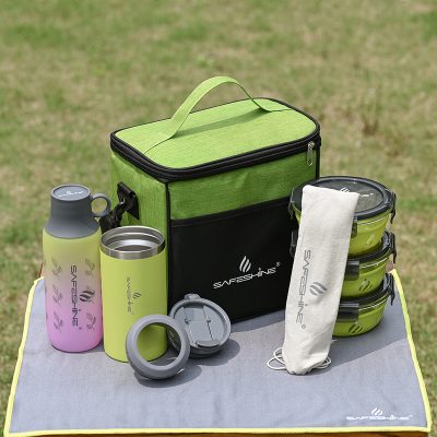 600ml TRITAN Sports Water Bottle Outdoor Travel Kit with Tabelwares