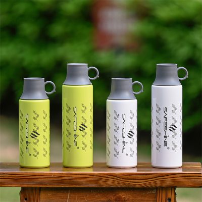 650ml / 800ml Easy Carrying Cup Lid Aluminum Sports Water Bottle
